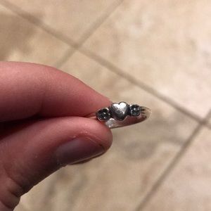 James Avery floral heart ring